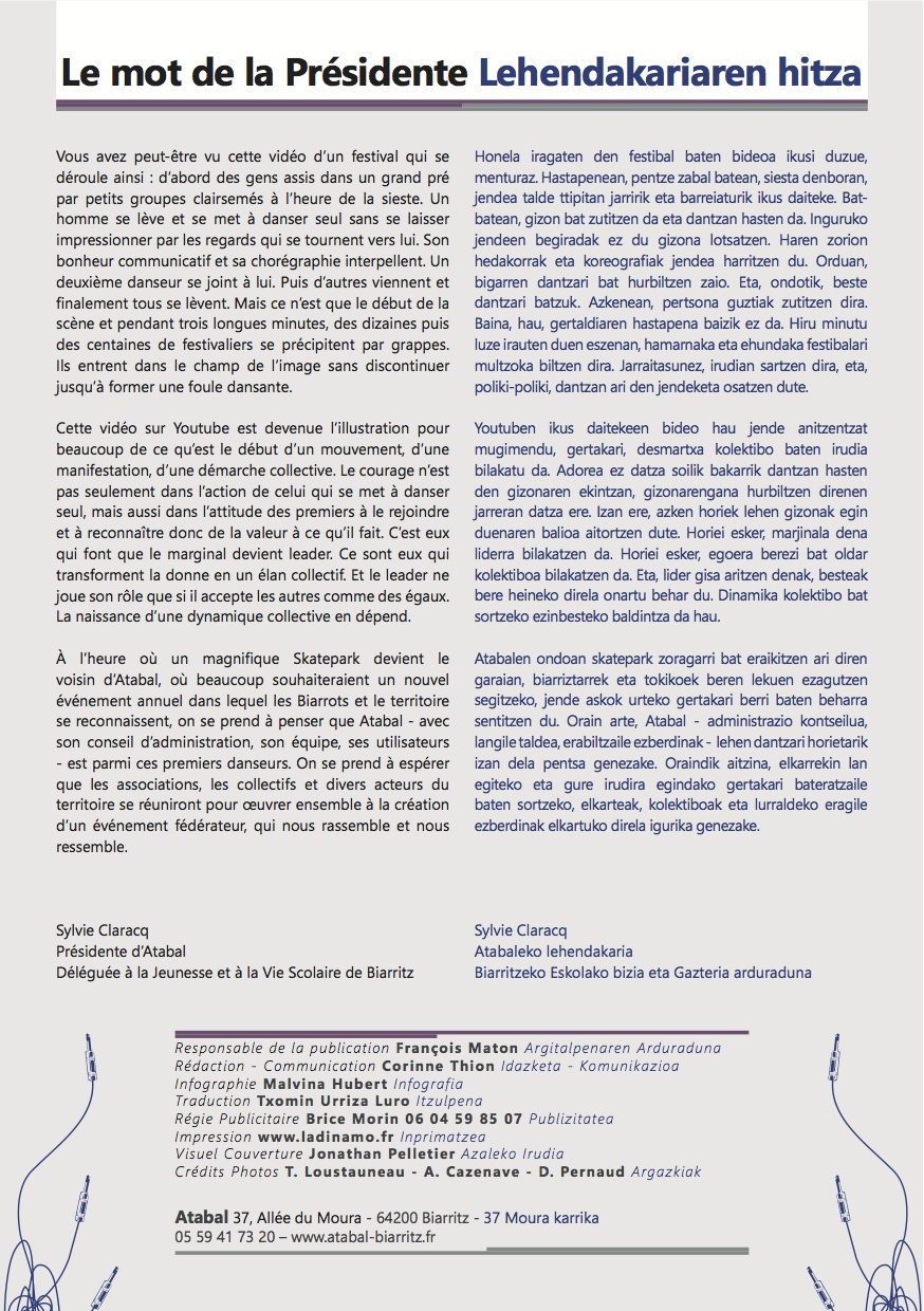 Edito, écrit par Sylvie Claracq