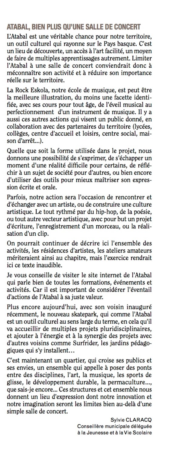 Article rédigé par Sylvie Claracq